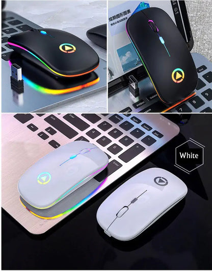 2.4GHz RGB Wireless USB Rechargeable Mouse