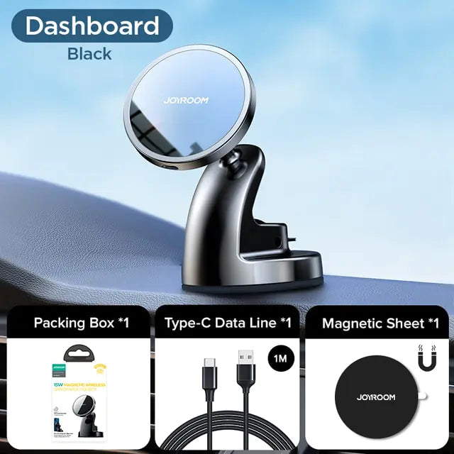 The 15W Qi Magnetic Car Phone Holder Wireless Charger appears