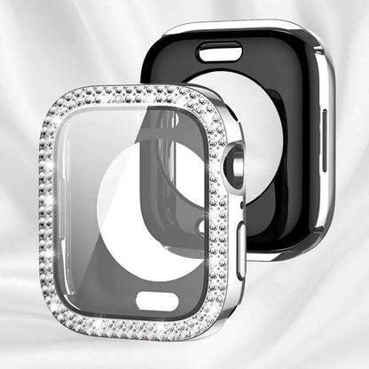 Elevate Your Apple Watch Style with Bling Glass + Cover Case!