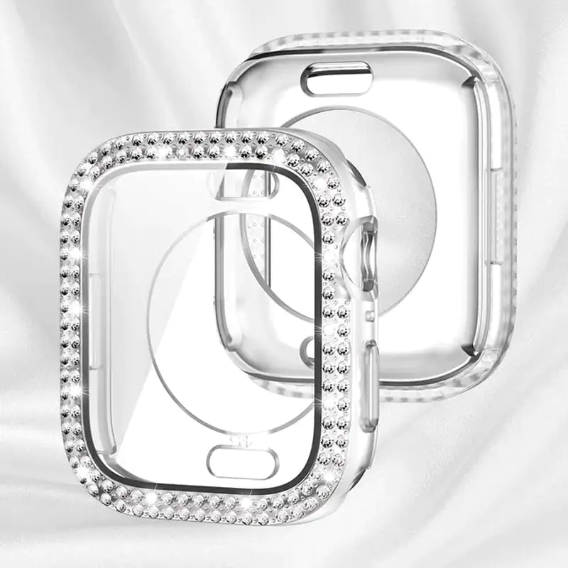 Elevate Your Apple Watch Style with Bling Glass + Cover Case!