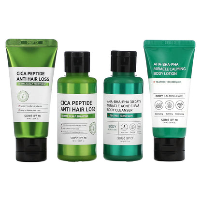 SOME BY MI, Miracle Hair & Body Starter Kit, 4 Piece Kit