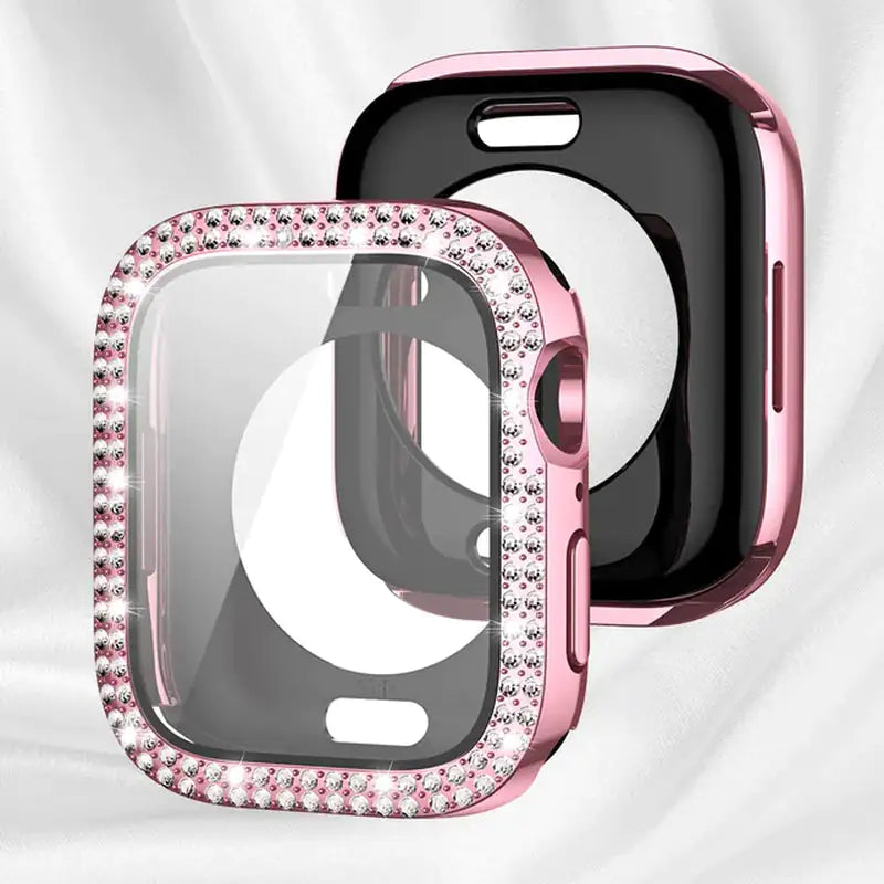 Elevate Your Apple Watch Style with Bling Glass + Cover Case!