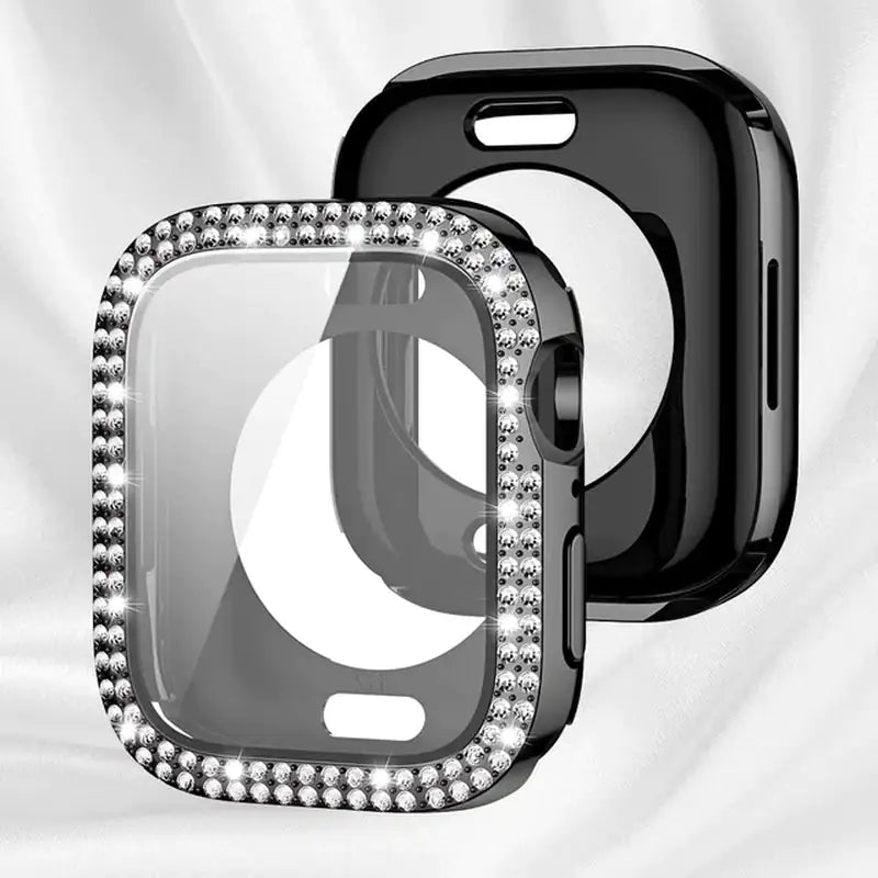 Elevate Your Apple Watch Style with Bling Glass + Cover Case!