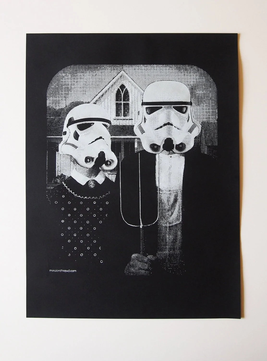 Star Wars American Gothic parody poster, Star Wars print- Worldwide shipping