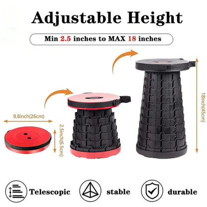 Portable Telescoping Stool – Lightweight Retractable