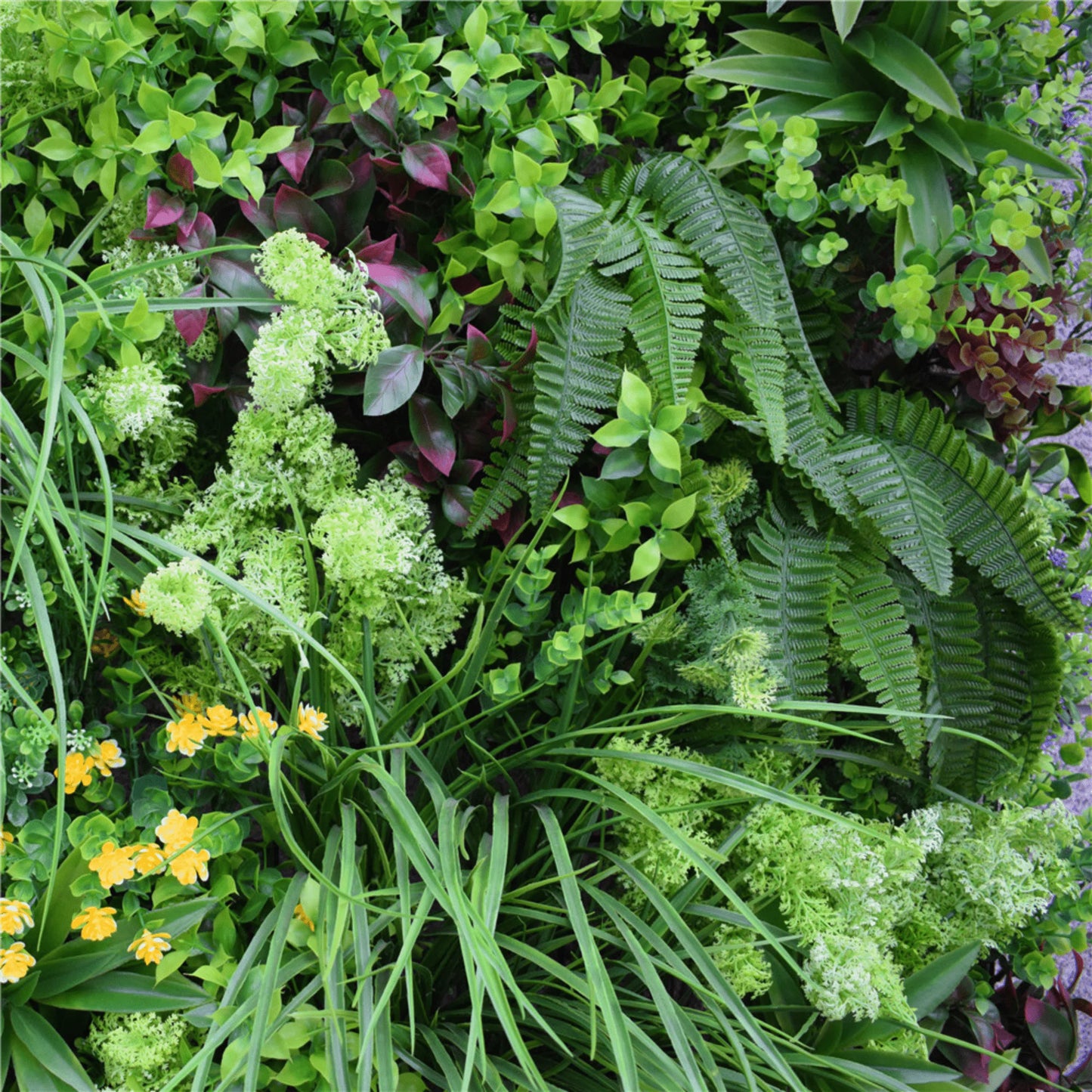 Sample Panel of Country Fern Artificial Vertical Garden (Small Sample) UV Resistant