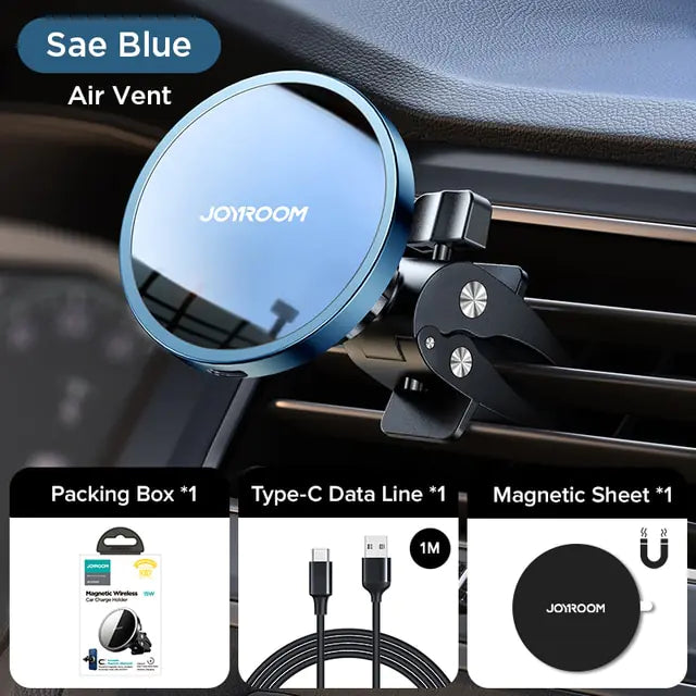 The 15W Qi Magnetic Car Phone Holder Wireless Charger appears