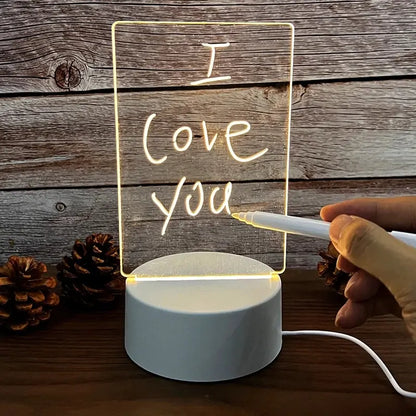 Illuminate Your Ideas with the LED Note Board Acrylic Night Light!