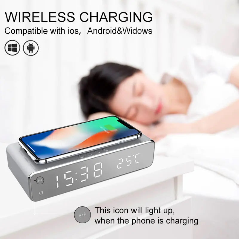 LED Alarm Clock QI Wireless Charger sounds like a versatile and modern addition to bedside essentials