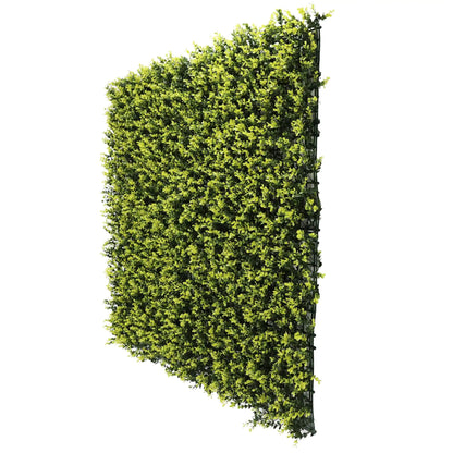 Yellow English Artificial Boxwood Wall 40" x 40" 11SQ FT UV Resistant