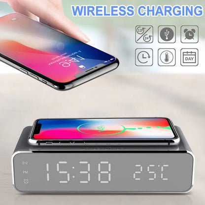 LED Alarm Clock QI Wireless Charger sounds like a versatile and modern addition to bedside essentials