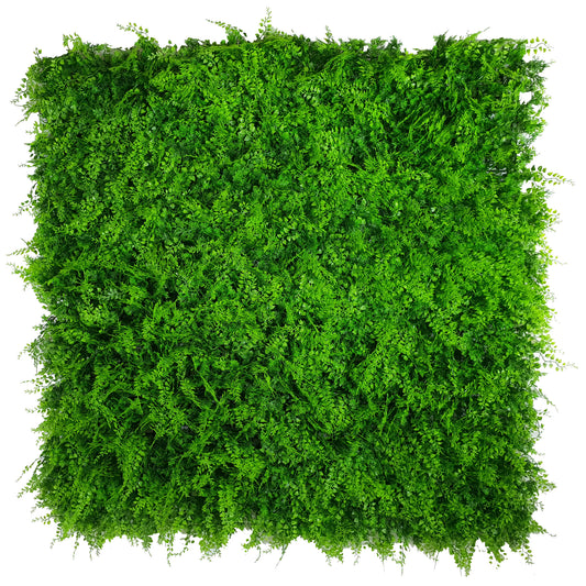 Lush Fern Artificial Green Wall 40" x 40" 11SQ FT UV Resistant