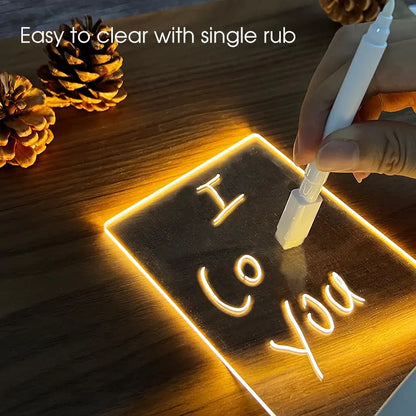 Illuminate Your Ideas with the LED Note Board Acrylic Night Light!