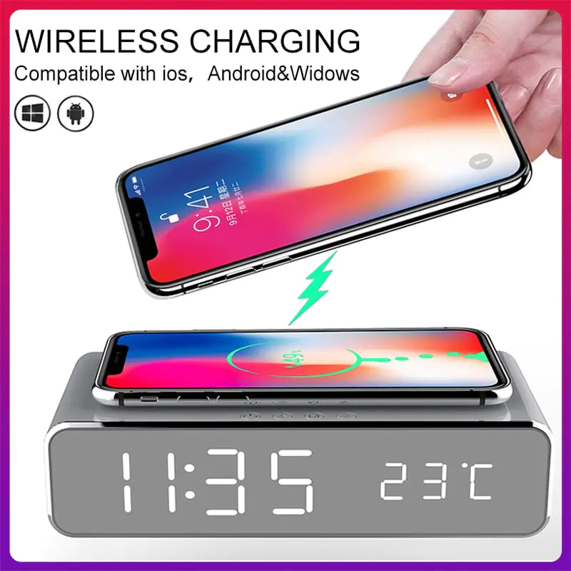 LED Alarm Clock QI Wireless Charger sounds like a versatile and modern addition to bedside essentials