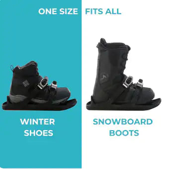 SleetFeet Standard Snowfeet - Mini Short Ski Skates for Snow | Skis for Winter Shoes | Short Snowskates Snowblades Skiboards | The Real Original