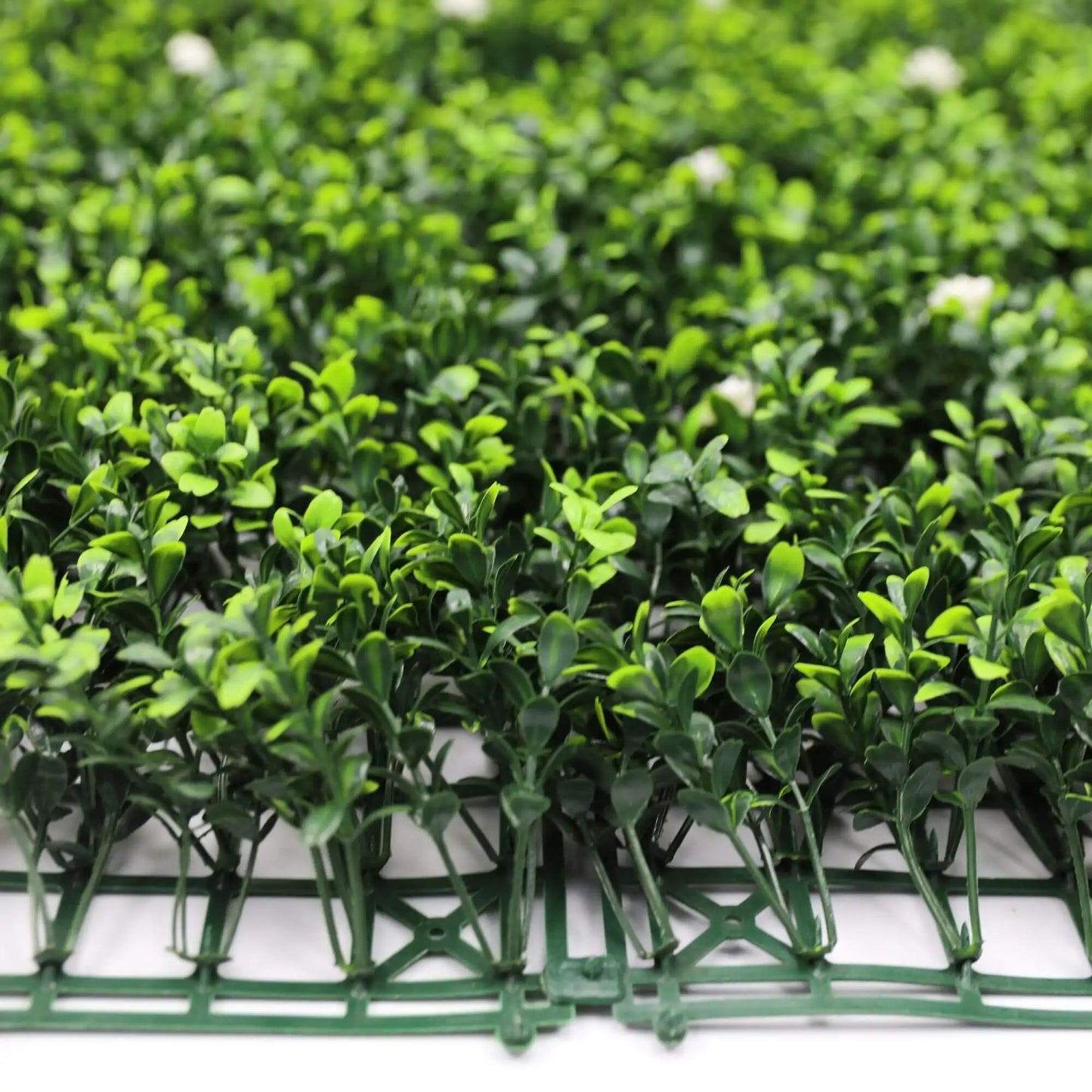 White Flowering Artificial Boxwood Wall 40" x 40" 11SQ FT