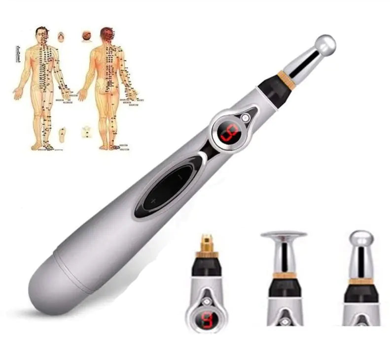 Acupuncture Pen, 5-In-1Electronic Acupuncture Pen Pain Relief Therapy Rechargeable Powerful Meridian Energy Massage Pen Relief Pain Tools